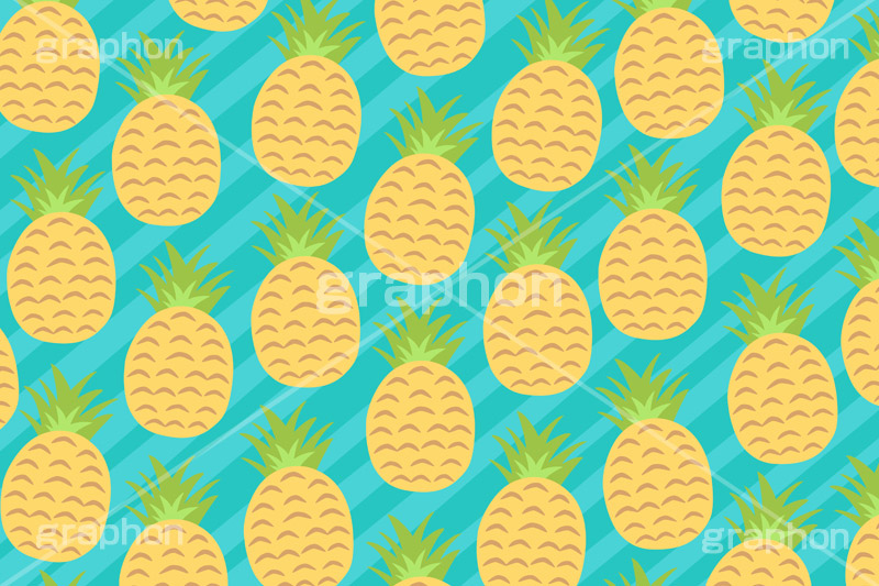 パイナップル柄 フルーツシリーズ グラフォン無料素材