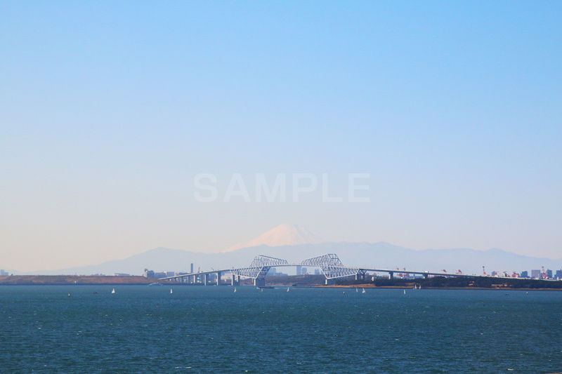 ゲートブリッジ,橋,はし,東京湾,富士山,ふじさん,海,快晴,絶景