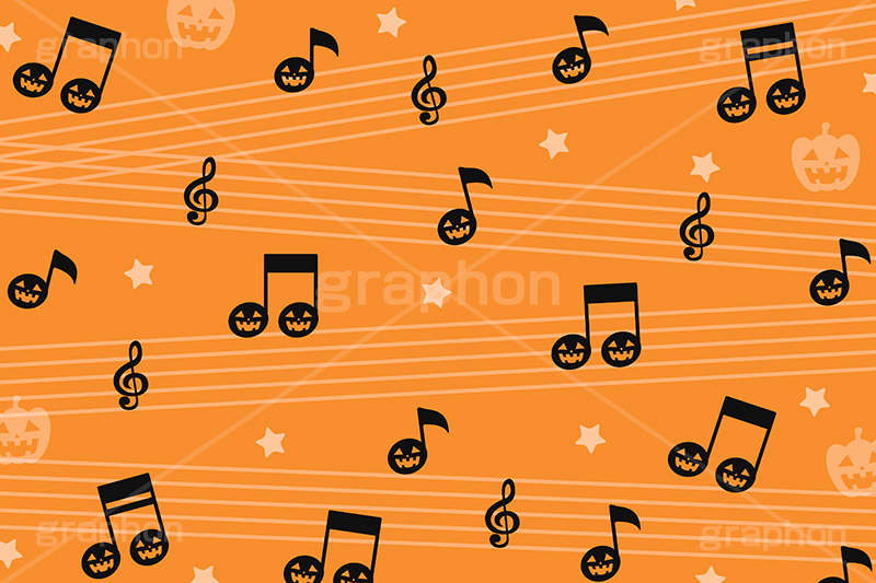 ハロウィンミュージック,ミュージック,音楽,音符,楽譜,五線譜,ト音記号,ジャックオランタン,ジャックオーランタン,ランタン,かぼちゃ,カボチャ,南瓜,パンプキン,星,ハロウィン,はろうぃん,ハロウィーン,イベント,秋,行事,イラスト,ポップ,背景,halloween,illustration,POP,music,pumpkin