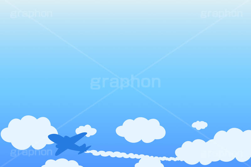 ひこうき雲,飛行機雲,飛行機,空,青空,雲,イラスト,背景,フレーム,ポップ,sky,illustration,frame