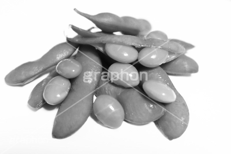 枝豆の実,モノクロ,白黒,しろくろ,モノクローム,単色画,単彩画,単色,soy