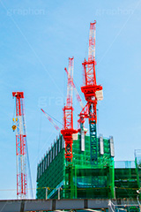 渋谷大工事,渋谷,しぶや,東口,オフィスビル,高層ビル,shibuya,クレーン,重機,建設,解体,crane,building,開発,工事,都市開発,2020,青空,再開発
