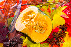 秋の味覚,かぼちゃ,カボチャ,南瓜,パンプキン,pumpkin,halloween,autumn,ハロウィン,秋,野菜,食材,皮,落ち葉