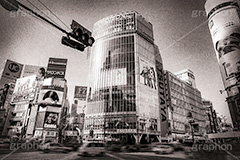 渋谷,モノクロ,白黒,しろくろ,モノクローム,単色画,単彩画,単色,レトロ,お洒落,おしゃれ,オシャレ,味わい