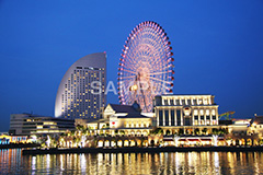 横浜,みなとみらい,ヨコハマ,よこはま,夜景,夜,綺麗,キレイ,きれい,観覧車,海辺,神奈川県,ベイサイド