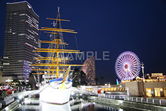横浜,みなとみらい,ヨコハマ,よこはま,夜景,夜,綺麗,キレイ,きれい,観覧車,帆船日本丸,神奈川県,ベイサイド