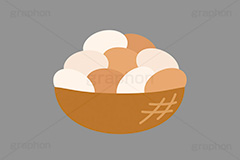 かごいっぱいの卵,卵,玉子,たまご,タマゴ,生卵,生たまご,エッグ,食材,かご,カゴ,籠,いっぱい,挿絵,挿し絵,cooking,egg