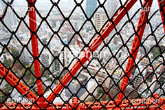 網越しの眺め,鉄骨,網,あみ,鉄網,金網,眺め,高所,吹さらし,東京タワー,とうきょうタワー,Tokyo Tower,港区