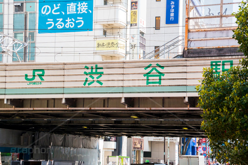 渋谷駅前,シブヤ,渋谷,しぶや,駅前,shibuya,標示,看板,高架,高架下,ガード下