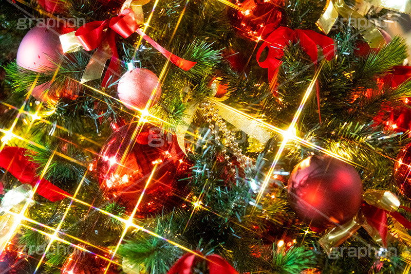 光り輝くクリスマスオーナメント,クリスマスツリー,イルミネーション,イルミ,電飾,電球,発光ダイオード,LED,冬,キラキラ,綺麗,きれい,キレイ,煌,輝,デート,クリスマス,CHRISTMAS,Xmas,ornament,illumination,tree,ribbon,リボン,飾り,デコレーション,イベント,オーナメント,ボール,フルサイズ撮影,もみの木,モミの木