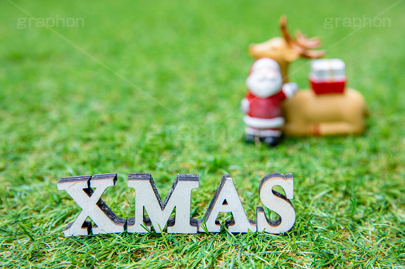 XMAS,サンタの森,サンタ,サンタクロース,トナカイ,プレゼント,クリスマスオーナメント,クリスマス,冬,おもちゃ,玩具,芝,芝生,present,CHRISTMAS,toy,ornament,present,フルサイズ撮影