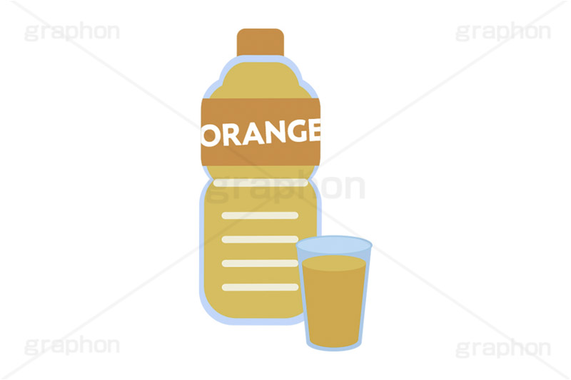 オレンジジュース,オレンジ,ペットボトル,ボトル,ドリンク,ジュース,飲み物,飲料,果汁,子供,こども,キッズ,コップ,グラス,注ぐ,1.5リットル,1.5ℓ,挿絵,挿し絵,drink,bottle,illustration,juice