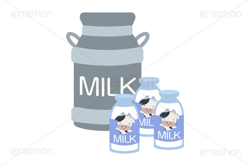 牛乳瓶に詰められたミルク,牛乳瓶,ミルク缶,ミルク,牛乳,乳製品,牛,乳牛,出荷,牧場,ドリンク,飲み物,飲料,挿絵,挿し絵,milk,japan,drink