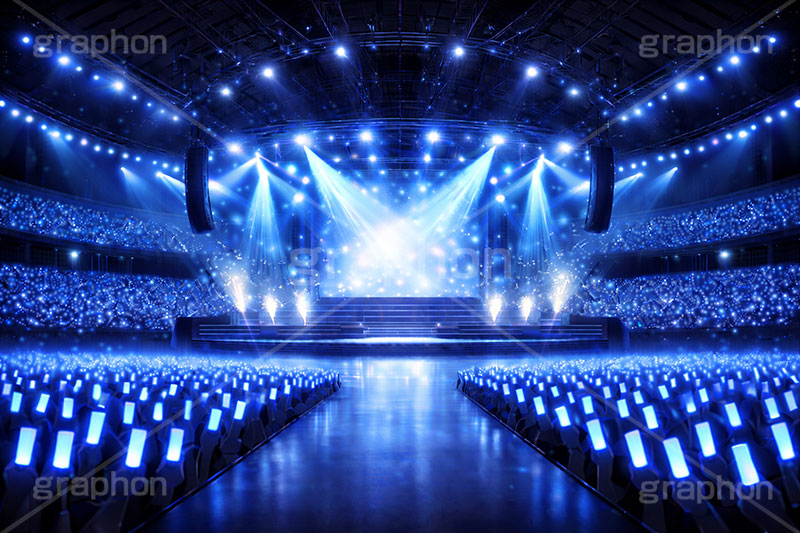 ライブステージ,ステージ,推し,推し活,舞台,ライブ,ライヴ,コンサート,アイドル,シアター,ホール,サイリウム,ペンライト,メンバーカラー,背景,照明,音楽,主役,ミュージック,ライト,スポットライト,イラスト,illustration,light,frame,hall,theater,live,stage,music