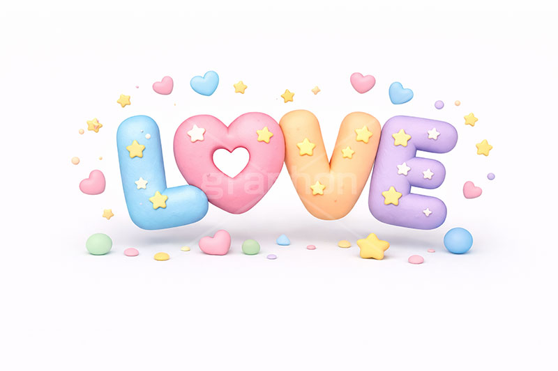 LOVE,love,ラブ,愛,恋,告白,バレンタイン,バレンタインデー,クレイ,クレイアート,ねんど,粘土,虹,星,レインボー,ポップ,かわいい,カワイイ,可愛い,メッセージ,テキスト,message,text,POP,clay,rainbow