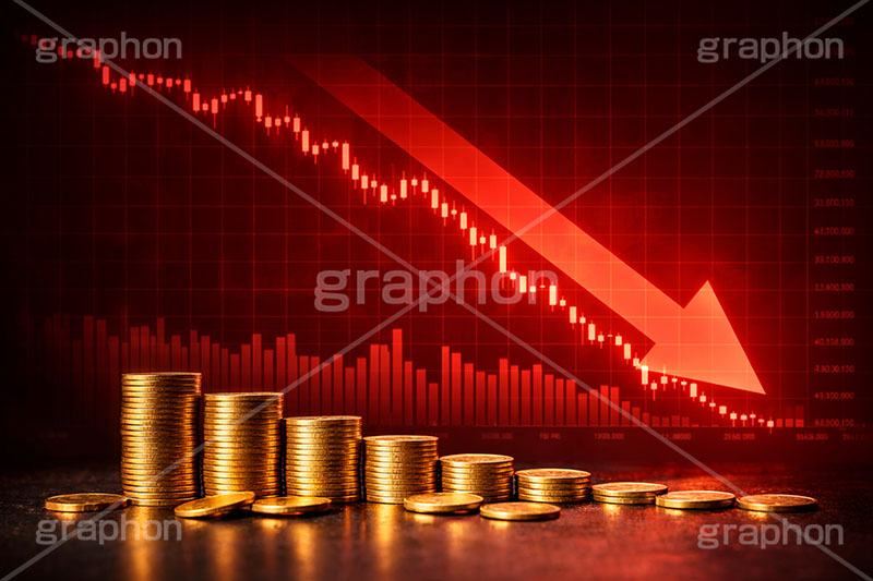 チャート暴落,チャート,コイン,通貨,株,株価,株価指数,上昇,急騰,下落,暴落,家計,積立,積み立て,投資,企業,決算,円安,仮想通貨,不動産,金利,グラフ,トレード,ローソク足,資産,金,お金,マネー,損失,NISA,経済,ニュース,記事,news,GDP,chart,graph,money,trade,coin,AI生成素材