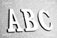 ABC文字(モノクロ),モノクロ,白黒,しろくろ,モノクローム,単色画,単彩画,単色