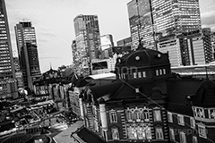 東京駅(モノクロ),モノクロ,白黒,しろくろ,モノクローム,単色画,単彩画,単色,丸の内,旅行,旅,travel