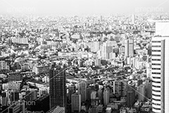 東京(モノクロ),モノクロ,白黒,しろくろ,モノクローム,単色画,単彩画,単色