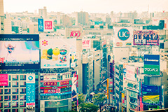 渋谷の街並み,トイカメラ撮影,トイカメラ,ヴィンテージ,ビンテージ,レトロ,お洒落,おしゃれ,オシャレ,味わい,トンネル効果