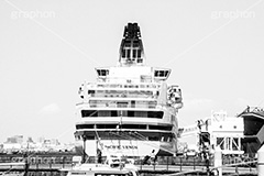 横浜港,モノクロ,白黒,しろくろ,モノクローム,単色画,単彩画,単色