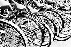 自転車,モノクロ,白黒,しろくろ,モノクローム,単色画,単彩画,単色,放置