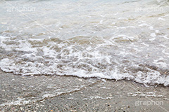 波打ち際,水面,海面,波,砂浜,泡,あわ,海,sea