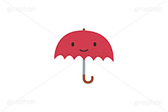 傘ちゃん,傘,雨傘,雨,天気,お天気,天候,空,天気予報,マーク,キャラクター,イラスト,ポップ,可愛い,かわいい,カワイイ,挿絵,挿し絵,日常キャラクターズ,character,illustration,mark,weather,umbrella