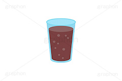 グラスに入ったコーラ,コーラ,ドリンク,ジュース,炭酸,炭酸飲料,飲み物,飲料,コップ,グラス,注ぐ,挿し絵,drink,illustration,juice,cola