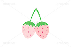 白い苺,苺,いちご,イチゴ,ストロベリー,フルーツ,果実,果物,デザート,挿絵,挿し絵,fruit,strawberry
