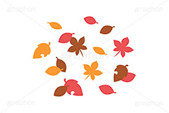 落ち葉,葉,葉っぱ,はっぱ,枯れ葉,枯葉,紅葉,楓,秋,自然,植物,イラスト,illustration,leaf,autumn