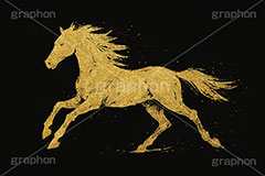 馬イラスト(金粉),金粉,金箔,馬イラスト,午,馬,うま,ウマ,午年,干支,正月,お正月,年賀状,2026午年,午年年賀状,新年,かっこいい,クール,ニューイヤー,アニバーサリー,イラスト,illustration,japan,horse,cool