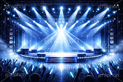 ライブステージ,ステージ,推し,推し活,舞台,ライブ,ライヴ,コンサート,アイドル,シアター,ホール,サイリウム,ペンライト,メンバーカラー,背景,照明,音楽,主役,ミュージック,ライト,スポットライト,イラスト,illustration,light,frame,hall,theater,live,stage,music