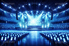 ライブステージ,ステージ,推し,推し活,舞台,ライブ,ライヴ,コンサート,アイドル,シアター,ホール,サイリウム,ペンライト,メンバーカラー,背景,照明,音楽,主役,ミュージック,ライト,スポットライト,イラスト,illustration,light,frame,hall,theater,live,stage,music