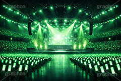 ライブステージ,ステージ,推し,推し活,舞台,ライブ,ライヴ,コンサート,アイドル,シアター,ホール,サイリウム,ペンライト,メンバーカラー,背景,照明,音楽,主役,ミュージック,ライト,スポットライト,イラスト,illustration,light,frame,hall,theater,live,stage,music