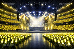 ライブステージ,ステージ,推し,推し活,舞台,ライブ,ライヴ,コンサート,アイドル,シアター,ホール,サイリウム,ペンライト,メンバーカラー,背景,照明,音楽,主役,ミュージック,ライト,スポットライト,イラスト,illustration,light,frame,hall,theater,live,stage,music
