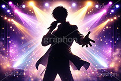 アイドル,イケメン,ライブステージ,ステージ,推し,推し活,舞台,ライブ,ライヴ,コンサート,シアター,ホール,背景,照明,音楽,主役,ミュージック,ライト,スポットライト,イラスト,illustration,light,frame,hall,theater,live,stage,music