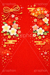 和柄背景,年賀,年賀状,お正月,正月,和柄,花柄,和,和風,派手,豪華,雲柄,波柄,紐,扇子,梅,おめでたい,ひな祭り,雛祭り,ひなまつり,event,japan,AI生成素材