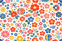 和柄背景,年賀,年賀状,お正月,正月,和柄,花柄,和,和風,鞠,まり,ハイカラ,はいから,おめでたい,ひな祭り,雛祭り,ひなまつり,event,japan