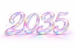 2035(ガラス),年号,西暦,ガラス,宝石,クリスタル,年賀状,お正月,正月,年明け,新年,ニューイヤー,アニバーサリー,イベント,行事,きれい,綺麗,かわいい,カワイイ,可愛い,メッセージ,テキスト,message,text,event,anniversary,jewel,glass,2035