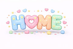 HOME,home,web,サイト,ホームページ,家,クレイ,クレイアート,ねんど,粘土,虹,星,レインボー,ポップ,かわいい,カワイイ,可愛い,メッセージ,テキスト,message,text,POP,clay,rainbow