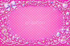 ジュエル・フレーム,ジュエル,フレーム,宝石,ジュエリー,リボン,ハート,パステル,ドット,水玉,パール,真珠,かわいい,カワイイ,キラキラ,可愛い,イラスト,illustration,japan,heart,ribbon,jewel,pearl,frame,cute,AI生成素材