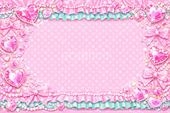 ジュエル・フレーム,ジュエル,フレーム,宝石,ジュエリー,リボン,レース,ハート,パステル,ドット,水玉,パール,真珠,かわいい,カワイイ,キラキラ,可愛い,イラスト,illustration,japan,heart,ribbon,jewel,pearl,frame,cute,AI生成素材