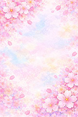 桜フレーム,桜,さくら,サクラ,花見,ブロッサム,春,花,花びら,花弁,背景,枠,フレーム,水彩,スケッチ,イラスト,blossom,spring,flower,frame,AI生成素材