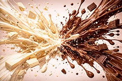 甘い衝撃,衝撃,ホワイトチョコ,ミルクチョコ,板チョコ,バレンタイン,バレンタインデー,チョコレート,溶ける,溶け,菓子,お菓子,告白,愛,恋,恋愛,ラブ,らぶ,女子力,ガーリー,甘い,スイーツ,chocolate,valentine,sweet,AI生成素材