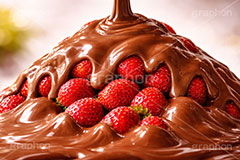 ストロベリー×チョコレート,ストロベリー,いちご,苺,イチゴ,溶ける,とろける,かける,垂れ,山積み,たくさん,バレンタイン,バレンタインデー,チョコレート,菓子,お菓子,告白,愛,恋,恋愛,ラブ,らぶ,女子力,ガーリー,甘い,スイーツ,chocolate,valentine,sweet,AI生成素材
