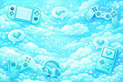 ゲーム実況,ゲーム,ゲーム配信,コントローラー,ゲーム機,携帯ゲーム,携帯ゲーム機,ヘッドセット,ヘッドフォン,ドットハート,吹き出し,フキダシ,ハート,好き,ライブ配信,ライバー,VTuber,配信,ライブ,配信素材,放送,映像,動画,実況,ポップ,ライブ,雲,キラキラ,LIVE,POP,illustration,LIVE,LOVE,game,AI生成素材