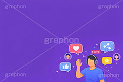 ライブ配信,いいね,共有,シェア,お気に入り,グッド,配信,ライバー,インフルエンサー,VTuber,配信,ライブ,ゲーム実況,コメント欄,コメント,チャット,ヘッドホン,ヘッドフォン,放送,映像,動画,実況,配信素材,人物,女性,イラスト,illustration,SNS,PC,live,streamer,good,share,AI生成素材