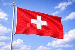 スイスの国旗,スイス,国旗,旗,国際,国,象徴,なびく,シンボル,マーク,青空,宣言,政治,首相,首脳,大統領,経済,選挙,president,flag,country,switzerland,AI生成素材