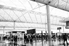 香港国際空港(モノクロ),モノクロ,白黒,しろくろ,モノクローム,単色画,単彩画,単色,旅行,旅,travel